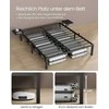 Lova Songmics Vasagle Doppelbettgestell aus Metall 140 x 190 cm mit Aufbewahrungsregalen