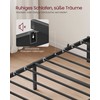 Lova Songmics Vasagle Metalinis viengulės lovos rėmas 90 x 200 cm modernus rašalas juodas