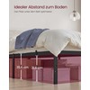 Lova Songmics Vasagle Metalinis viengulės lovos rėmas 90 x 200 cm modernus rašalas juodas