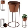 Vilde Gėlių vazonas su stovu metalinė 41 cm, retro stiliaus
