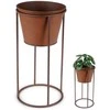 Vilde Gėlių vazonas su stovu metalinė 41 cm, retro stiliaus