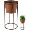 Vilde Gėlių vazonas su stovu metalinė 44 cm - retro stiliaus