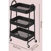 Songmics Metalinis vežimėlis su 3 lentynomis 32.5 x 45.8 x 77.5 cm