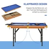 Mini sulankstomas biliardo stalas, dangaus mėlynos spalvos, 140 × 63 × 75 cm