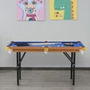 Mini sulankstomas biliardo stalas, dangaus mėlynos spalvos, 140 × 63 × 75 cm