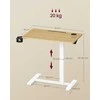 TV staliukas Songmics Mobilus šoninis staliukas 80 x 45 x (65–102) cm