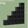 Songmics Modulinė lentyna 125x31x125 cm 16 kubelių juoda