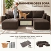 Modulinė U formos sofa be rėmo 287 × 186 × 87 cm