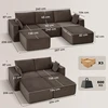 Modulinė U formos sofa be rėmo 287 × 186 × 87 cm