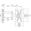 Assmann Electronic DIGITUS universalus sieninis laikiklis 3D 48cm 19colių iki 107cm 42 sp. maks.30kg VESA 75x75 100x100 200x200 juodas
