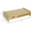 HOMCOM monitoriaus stovas, ekrano stovas, rašomojo stalo organizatorius, su stalčiais, natūrali spalva, 49x25,5x11,5 cm