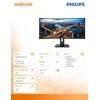 Monitorius Philips 345B1C/00 lenktas „UltraWide“ QHD 3440 x 1440 p/Adaptive-Sync/DisplayPort