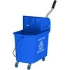 HOMCOM Valymo vežimėlis plovimo kibiras buitinis 20 l su centrifuga ir separatoriumi švariam nešvariam vandeniui Mėlyna 60L x 27W x 70,5H cm