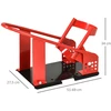 Motociklo priekinio rato stovas, 12 padėčių, iki 450 kg, juodos ir raudonos spalvos, 27,5 × 51–69 × 34 cm