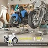 HOMCOM motociklo stovas, universalus motociklų laikiklis, atlaikantis iki 500 kg, motociklo stovas, motociklo keltuvas, motociklo pakėlimo platforma, motociklo motokroso pakėlimo platforma, keltuvas, surinkimo atrama