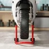HOMCOM Motociklo Stovas Rinkinys Priekinis/Galinis Montavimo Stovas Motociklo Kėlimo Stovas iki 544 kg Motociklo Galinio Rato Stovas Plienas Raudonas