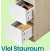 Songmics Vasagle 2 naktinių staliukų rinkinys, siauras, šoninis staliukas su 2 stalčiais