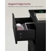 Songmics Naktinis staliukas 2 vnt. su 2 USB jungtimis, juodas