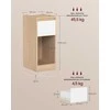 Songmics Naktinis staliukas 2vnt. 30 × 25 × 59,5 cm
