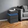 Songmics Vasagle Naktinis staliukas su LED apšvietimu, šoninis staliukas, reguliuojamos spalvos