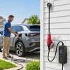 Nešiojamas elektromobilių įkroviklis 11 kW, Type 2, juodas, 23 × 9,5 × 5,5 cm