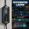 Nešiojamas elektromobilių įkroviklis 11 kW, Type 2, juodas, 23 × 9,5 × 5,5 cm