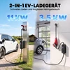 Nešiojamas elektromobilių įkroviklis 11 kW, Type 2, juodas, 23 × 9,5 × 5,5 cm