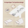 Songmics Nešiojamojo kompiuterio stalas su ratukais ir reguliuojamu aukščiu, baltas, 70 × 40 × 68–102,5 cm