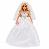 Lean Toys Nuotakos lėlė su vestuvine suknele ir aksesuarais, balta, 30 cm