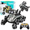 Lean Toys Nuotoliniu būdu valdomas robotas šuo su 8 ratais ir šviesos bei garso efektais, sidabrinis, 22,5 × 12,5 × 16 cm