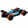 Lean Toys Nuotoliniu būdu valdomas sportinis automobilis su šviesos efektais, juodas su mėlynais ir oranžiniais elementais, 31 x 13,5 x 7,5 cm