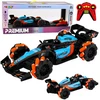 Lean Toys Nuotoliniu būdu valdomas sportinis automobilis su šviesos efektais, juodas su mėlynais ir oranžiniais elementais, 31 x 13,5 x 7,5 cm