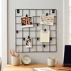 Nuotraukų tinklelis su LED apšvietimu, metalinis, juodas, 36 × 36 × 2 cm
