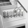 Orion metalinis juodas reguliuojamas stovas dangčiams ir lėkštėms 8-74 cm