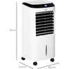 Ventiliatorius Homcom Mobilus oro vėsintuvas su drėkinimu, Oro aušintuvas 8 val. laikmatis 20㎡ 600W ABS 38,2x31,6x76cm