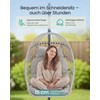 Songmics Pakabinamas krėslas su stovu baltos spalvos
