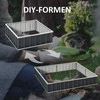 Outsunny DIY plieninė pakelta lysvė, sodo lysvė su T formos augalų žymekliais ir pirštinėmis, tamsiai pilka