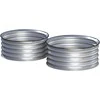 Outsunny metalinė pakeliama lysvė, 2 vnt. gėlių vazonų rinkinys, lysvė prieskoninėms žolelėms, vazonas su atviru dugnu, daržovių lysvė sodui, sidabrinė, 60 x 60 x 30 cm