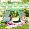 Outsunny Šeimos kupolinė palapinė 6 asmenims, PU2000mm, lengva statyti, plienas ir stiklo pluoštas, žalia