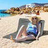 „Outsunny“ 2 sulankstomų paplūdimio kilimėlių rinkinys su 5 padėčių reguliuojamu atlošu, reguliuojama galvos atrama, Oksfordo audinys, su transportavimo krepšiu, matmenys 124 (ilgis) x 53 (plotis) x 35-45 (aukštis) cm