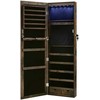 Songmics Senovinė rudos spalvos juvelyrinių dirbinių spintelė