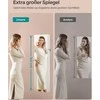 Songmics 140 cm aukščio papuošalų spintelė su vidiniu veidrodžiu debesų baltumo