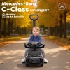 Paspiriama mašinėlė 2 viename, licencijuota Mercedes-Benz C klasės, juoda, 91 × 40 × 83 cm