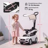 Paspiriama mašinėlė 3-in-1, licencijuota „Mercedes-Benz“, balta ir juoda, 83 x 40 x 90 cm