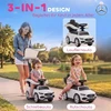 Paspiriama mašinėlė 3-in-1, licencijuota „Mercedes-Benz“, balta ir juoda, 83 x 40 x 90 cm