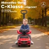 Paspiriama mašinėlė „Mercedes-Benz C-Class“ 2 viename, raudona, 91 x 40 x 83 cm