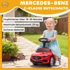 Paspiriama mašinėlė Mercedes-Benz C-Class su garsais, raudona, 65 × 28 × 39 cm