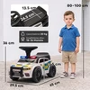 Paspiriama mašinėlė su policijos dizainu ir muzika, balta, 65 x 29,5 x 36 cm