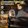 Paspiriama mašinėlė su „Porsche“ licencija ir šviesomis, matinė juoda, 63 × 28,5 × 38 cm