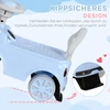 AIYAPLAY vaikiškas paspirtukas-mašinėlė, transporto priemonė su apsauga nuo apvirtimo, šviesiai mėlyna, 53 x 25 x 35 cm | Aosom